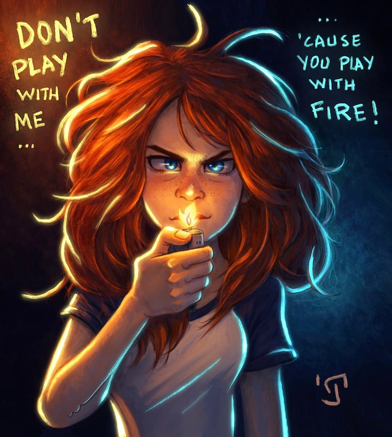 Final illustration titled Don't play with me.