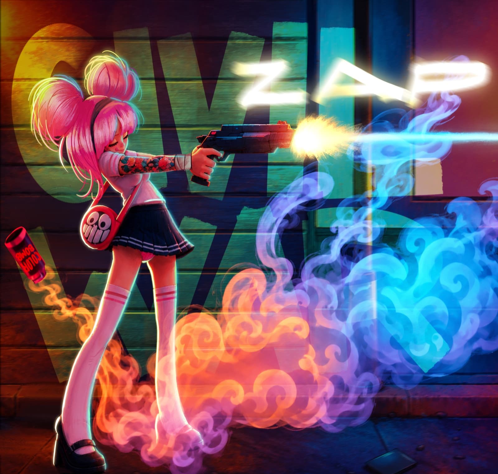 Final illustration titled Rebel Student.