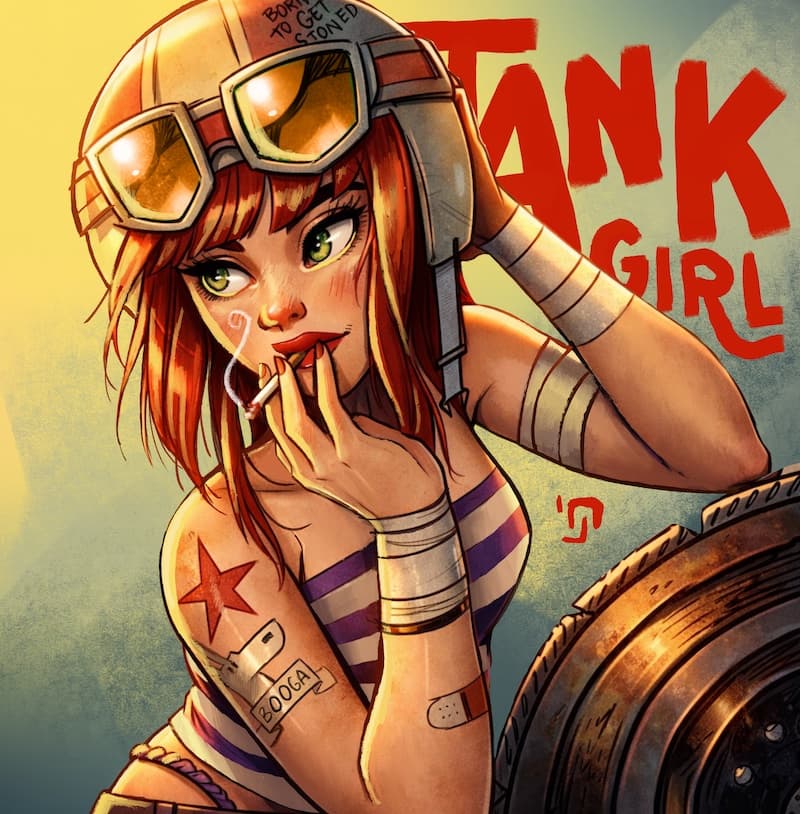 Final illustration titled Tank Girl.