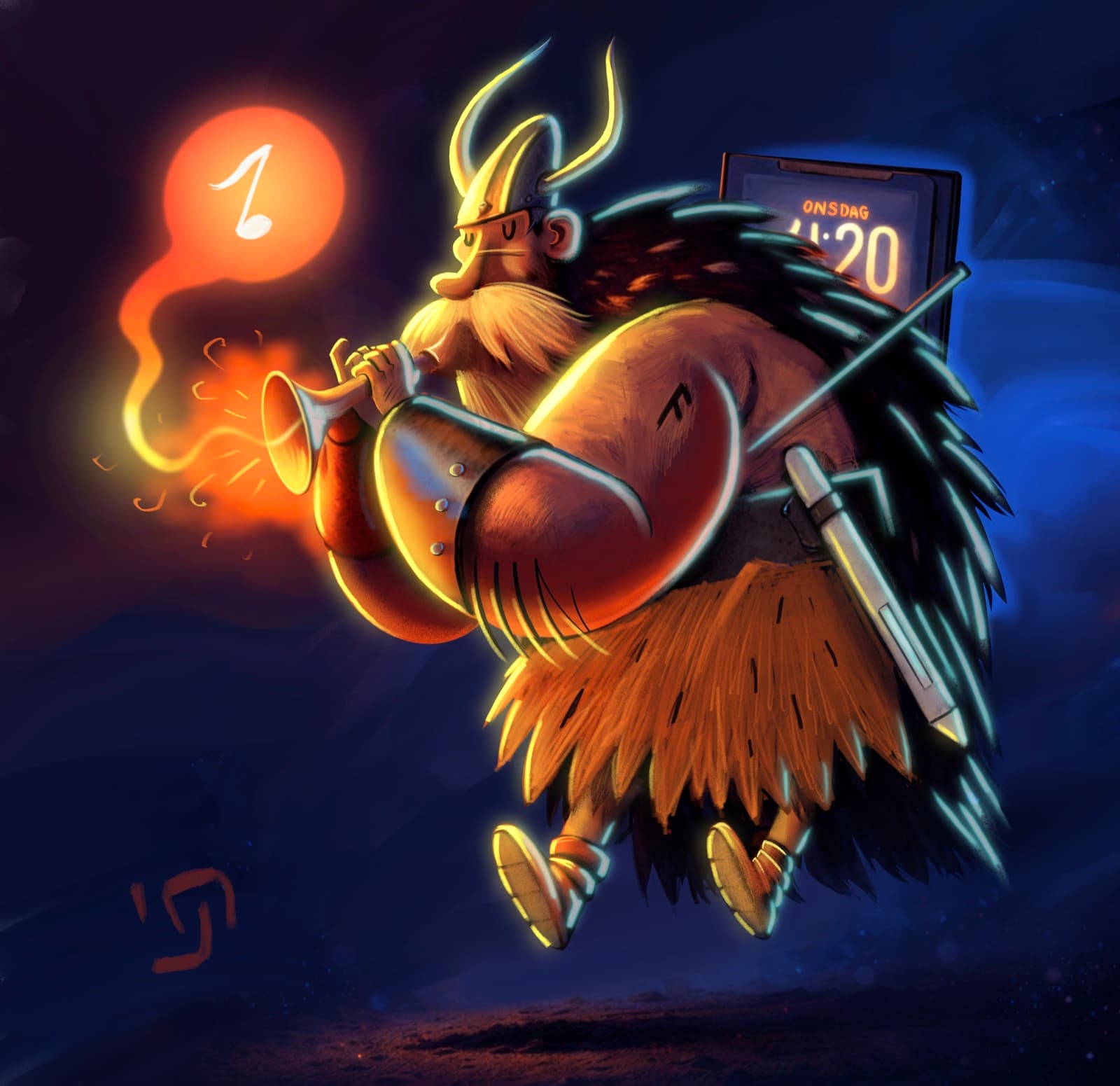 Final illustration titled Viking.