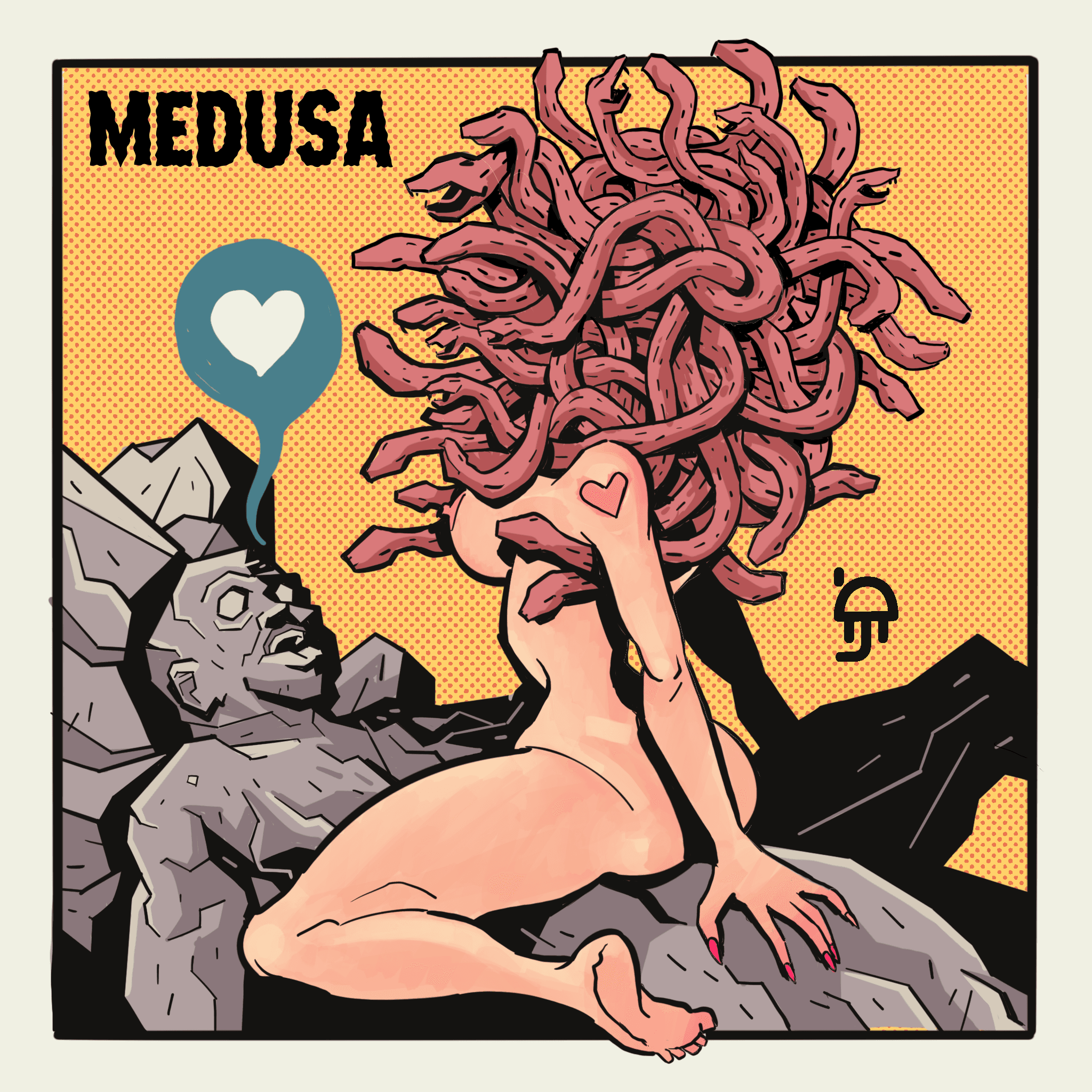 Final illustration titled Medusa.
